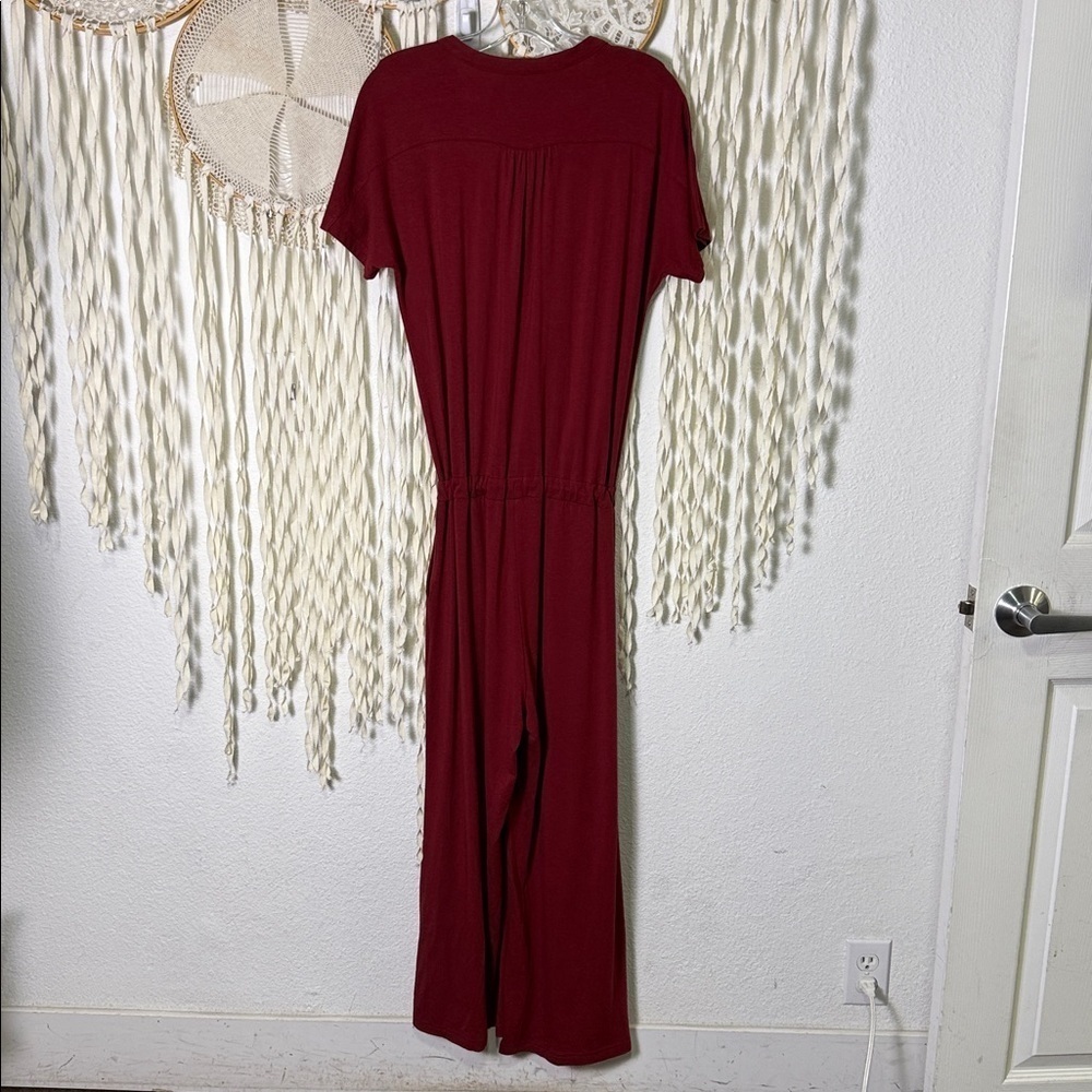 WooolOvers Button Through Jumpsuit in Carmine Red Size Small - Picture 8 of 15